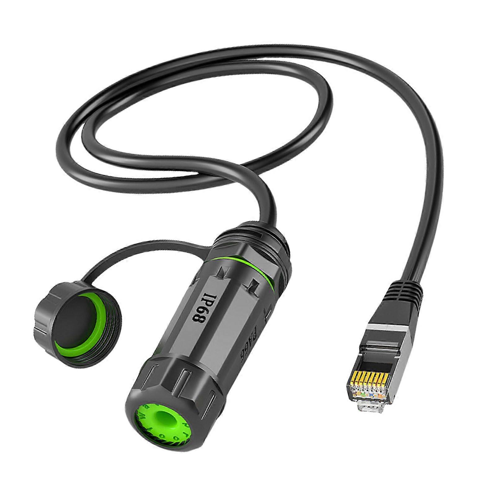 Waterproof RJ45 Coupler Cat6 Ethernet Cable Extender for Outdoor Speed Network Connection