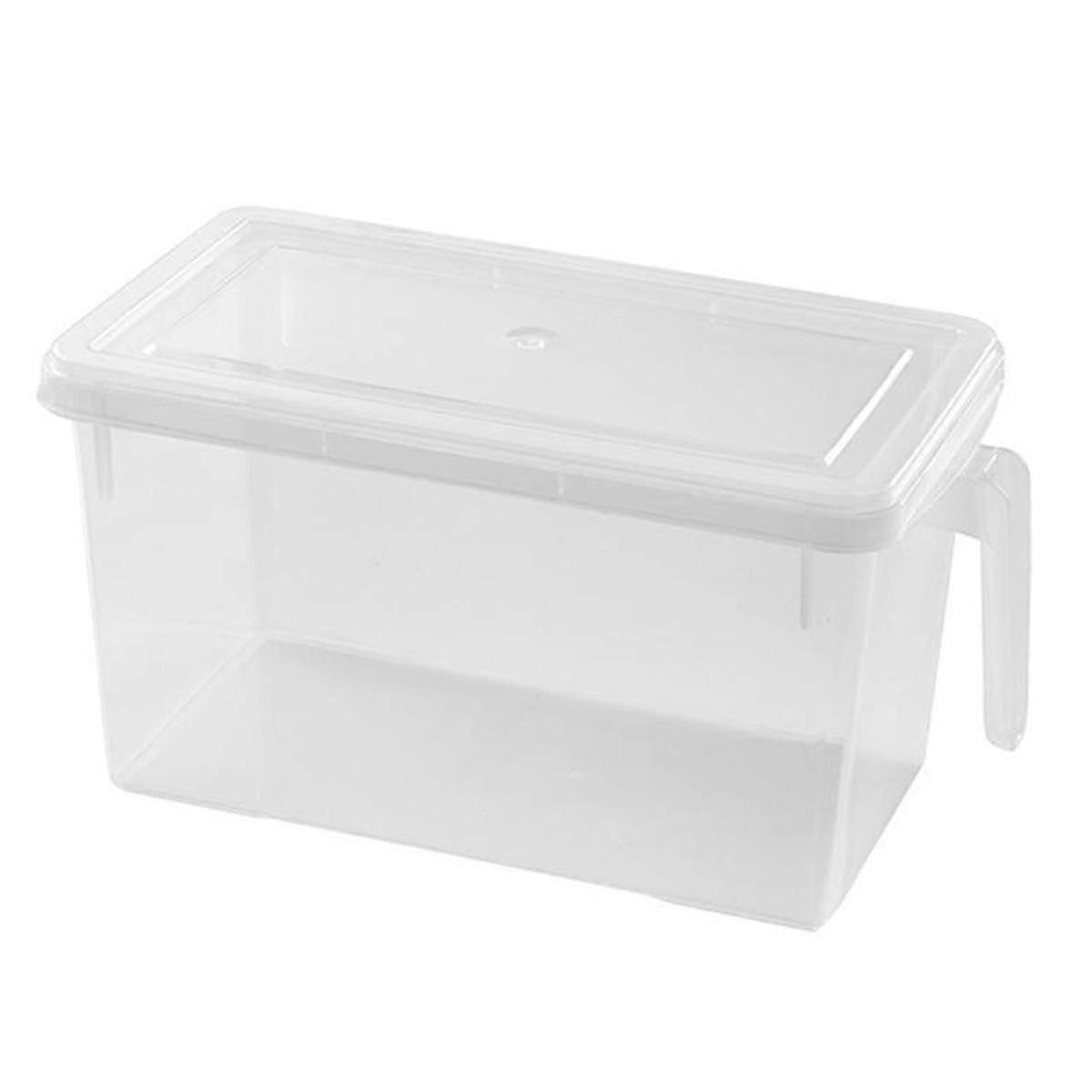 Plastic Square Food Storage Containers, Stackable Organizer with Lid