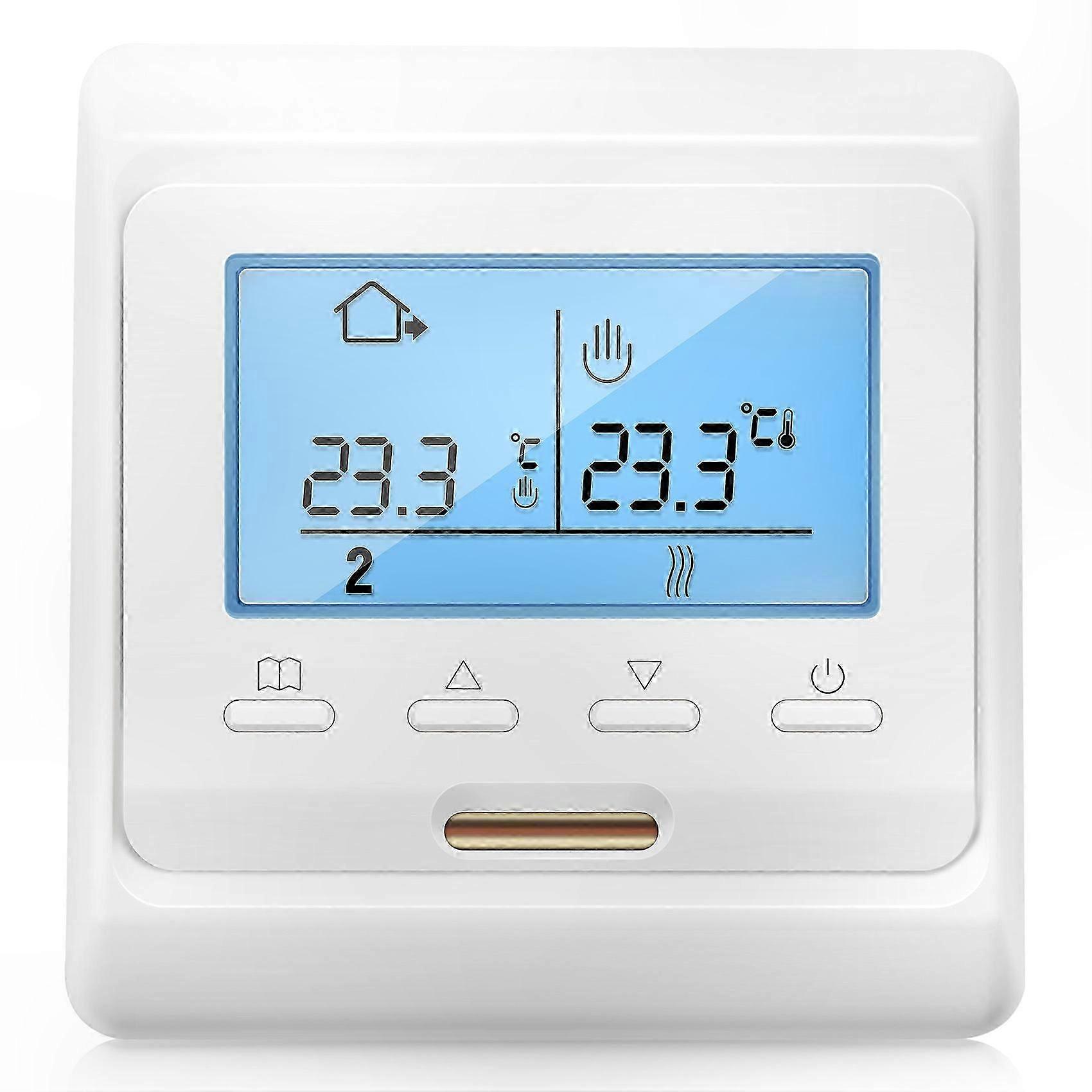 16A 230V LCD Programmable Floor Heating Thermostat Temperature Controller