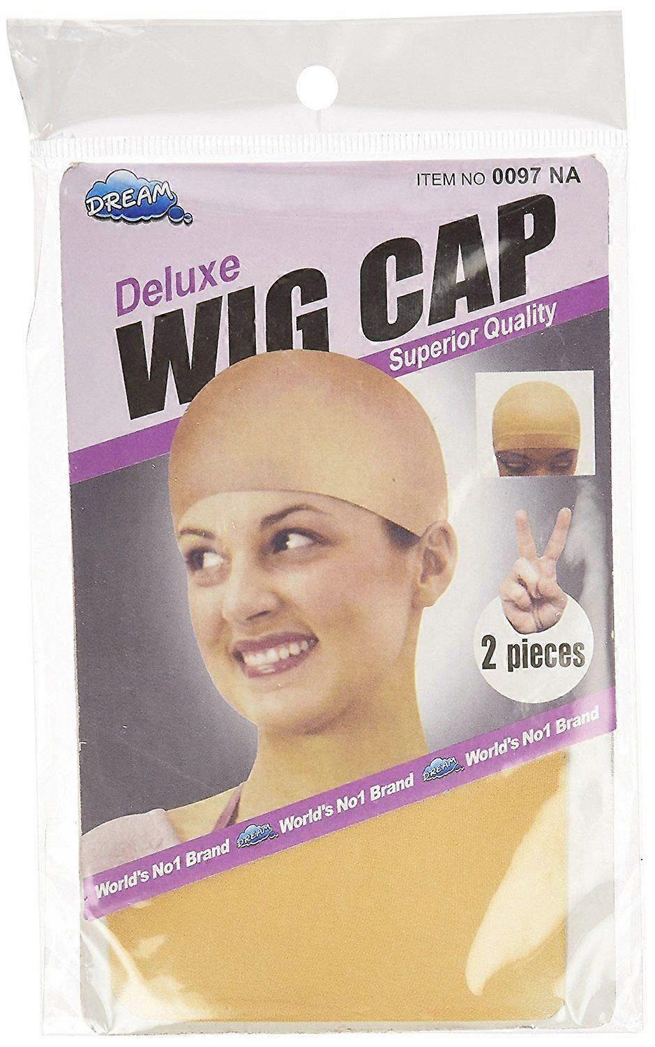 Wig Cap 2 Pack Nylon One Size Fits All Breathable Stocking Fabric for Wig Wearers