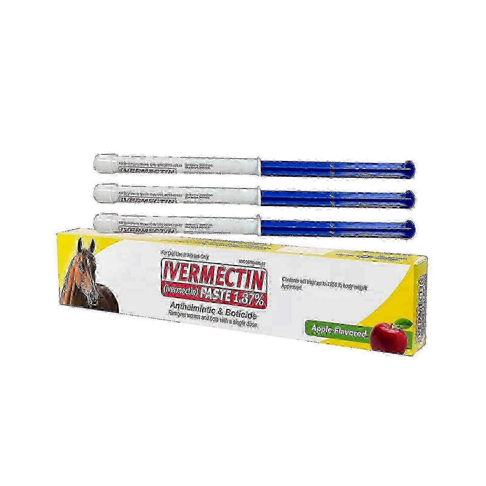 Crème pour chevaux aromatisée à la pomme 25-26 : formule douce, vermifuge et équilibrante, non irritante, soin spécial, 3 unités - yg2