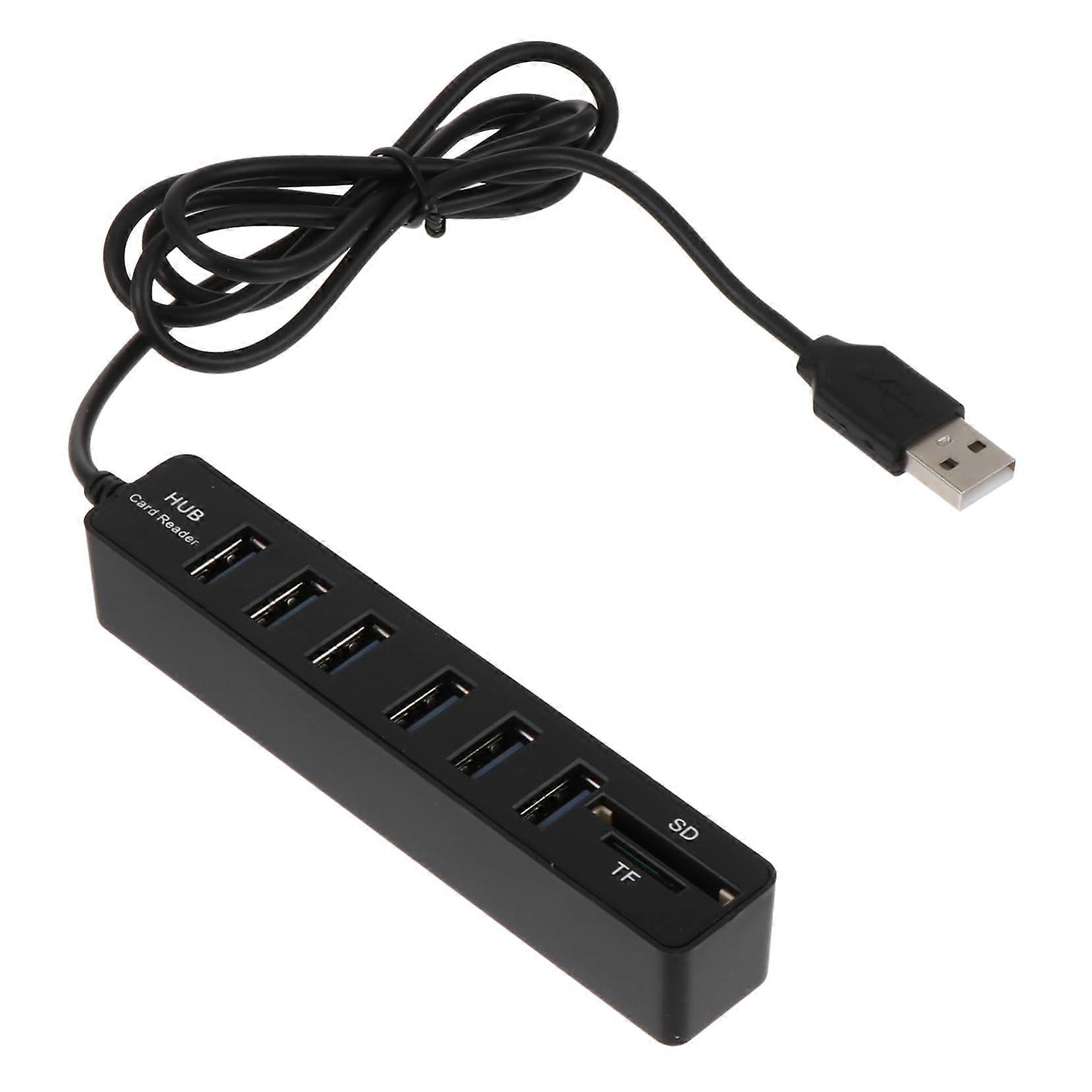 USB Hub with Card Reader, MultiPort USB Splitter for Laptop and PC, Speed Data Transfer
