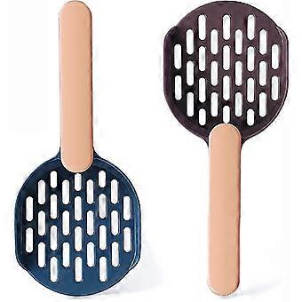 2 pack katt søppel scoop, katt søppel spade, abs plast, kjæledyr bæsj filter for de fleste typer katt søppel