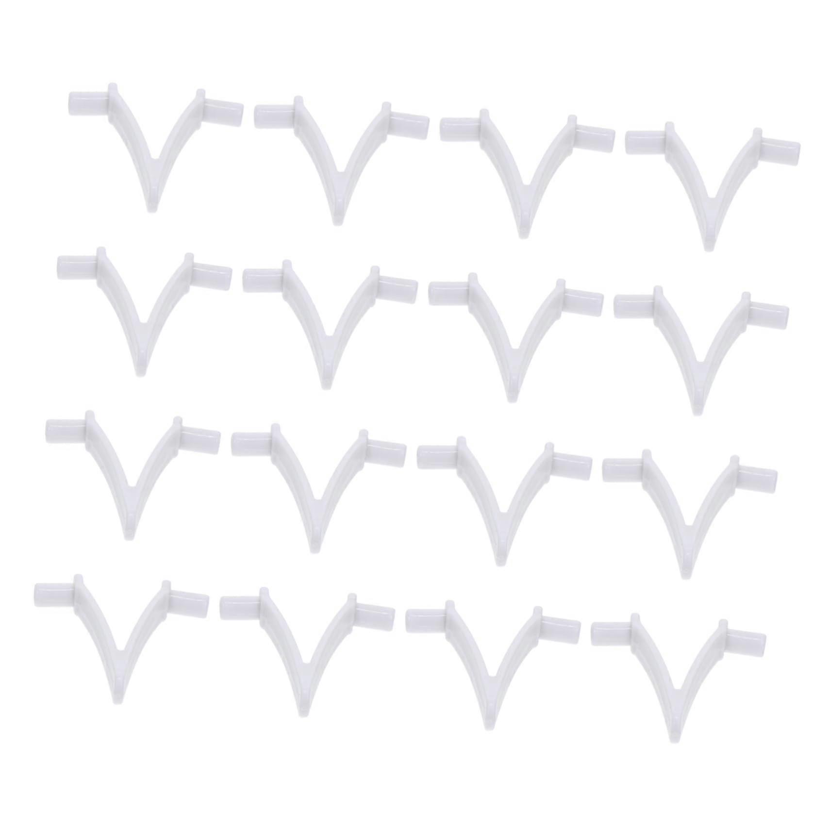 48pcs Pool Skimmer Clips for Nets and Brushes, Universal Pole Attachment, Durable Plastic Set