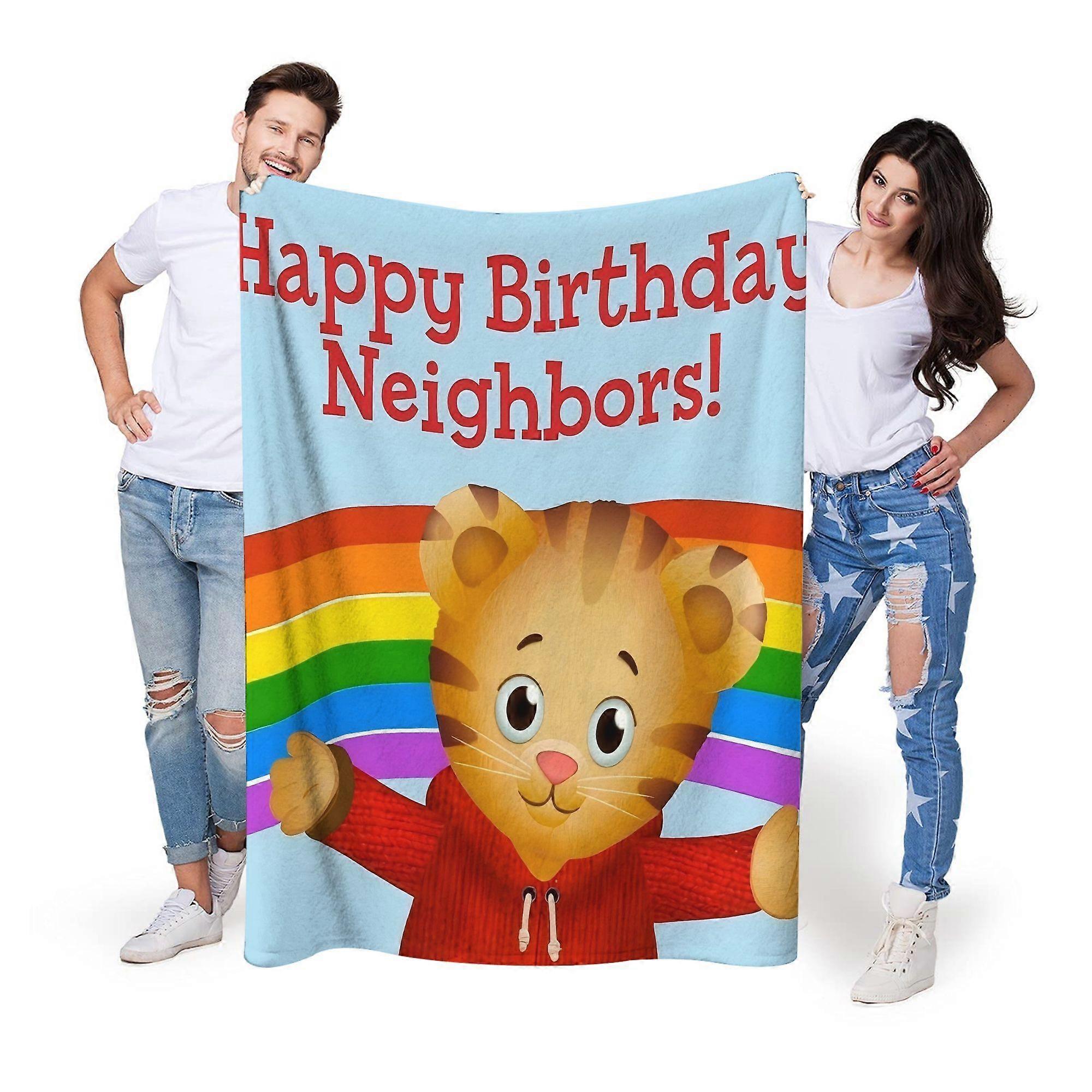Daniel Tiger Printed Flannel Blanket   Lightweight Flannel Throw Suitable for Sofa