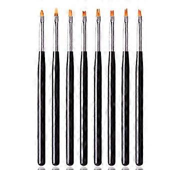 8 Pcs Nail Art Brush Set Color 03  Professional Nail Painting Brushes for Nail Design