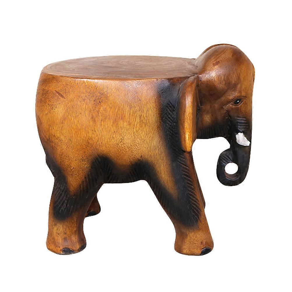Solid Wood Stool for Shoe Changing 1Pcs Unique Elephant Foot Stool for Home