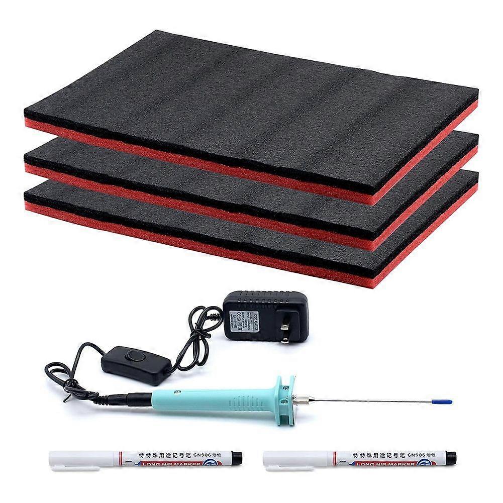 3 Set Tool Box Foam Insert ,Tools Organizer,Kaizen Sheets,Polyethylene Storage Sheets for Toolbox Hard Case US Plug