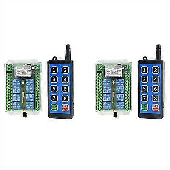 2X 8 Channel Wireless Remote Control Switch DC 9-72V Remote Control Wireless Remote Motor Control Sw