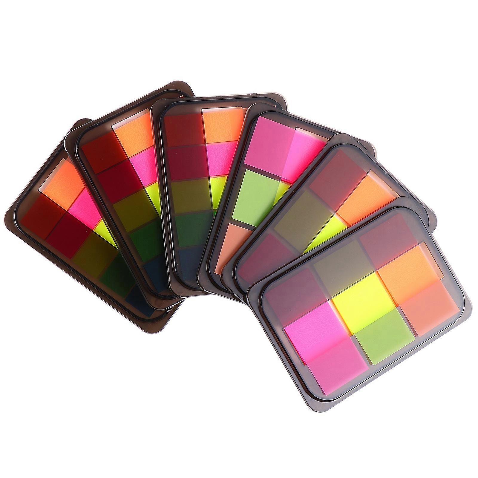 Assorted Color Student Index Tabs Self-Adhesive Schedule Planner Label 6Pcs