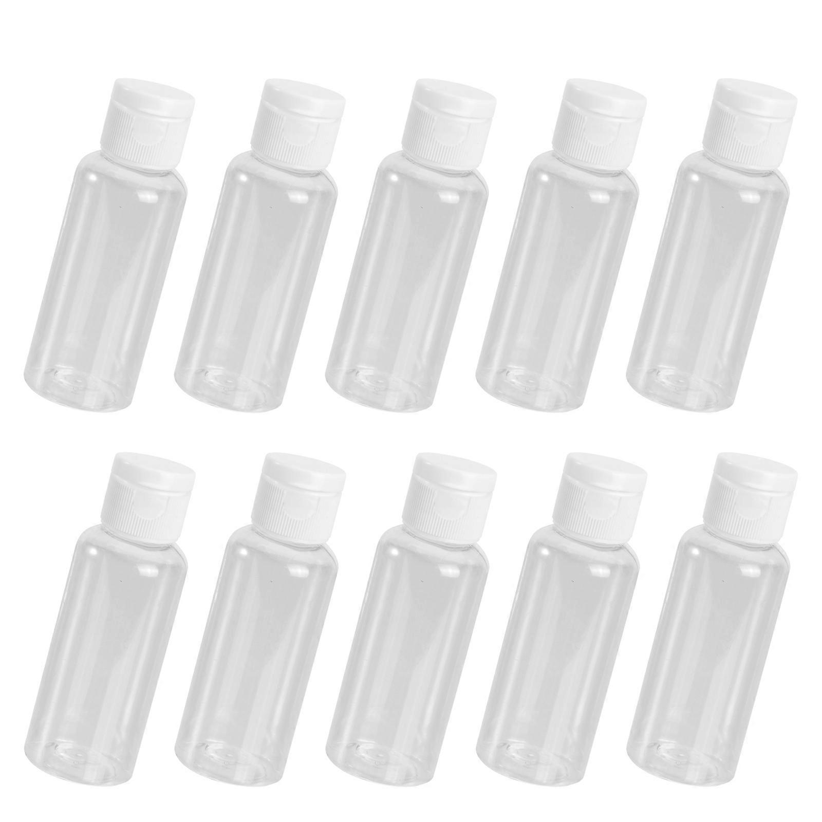 Travel Containers Plastic Empty Bottles with Caps for Cosmetics 10Pcs