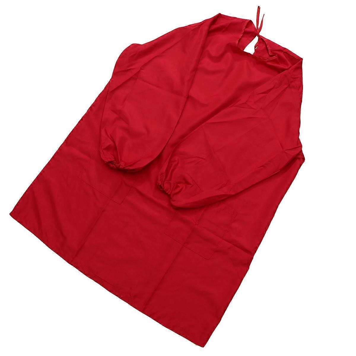 Red Protective Working Clothes Apron for Barber Shop Professional Use