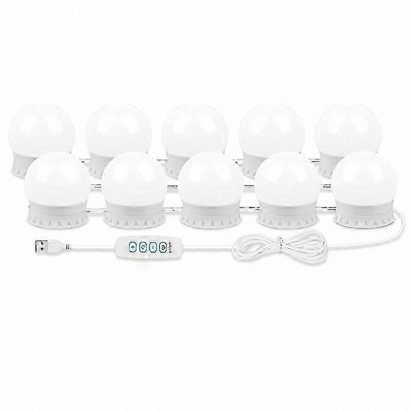 Dimmable LED Mirror Lights with USB Cable, 10 Bulbs for Vanity Lighting