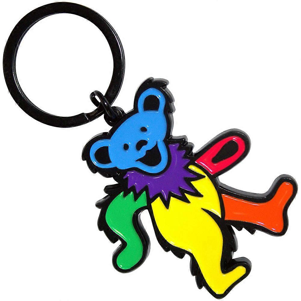 Grateful Dead Yellow Body Dancing Bear Keyring Keychain