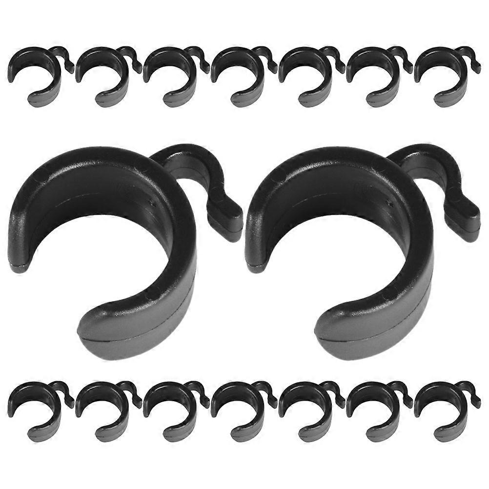 Mic Cable Clips Plastic Cable Clamp for Fixing Use 100Pcs Black Durable Clips