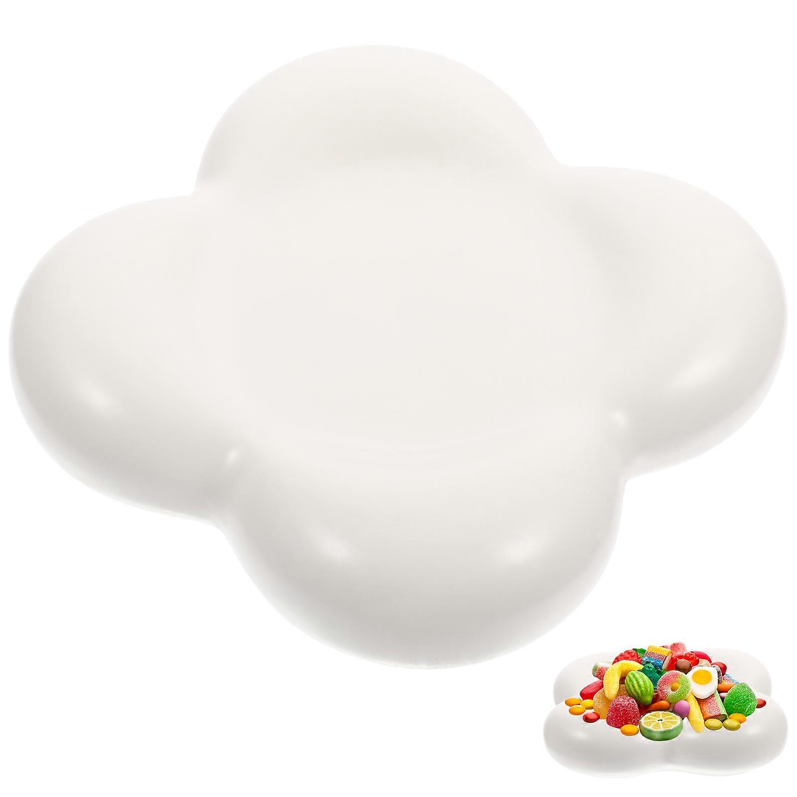 Household Candy Tray Ceramic Dry Fruit Tray Multi-Function Snack Plate