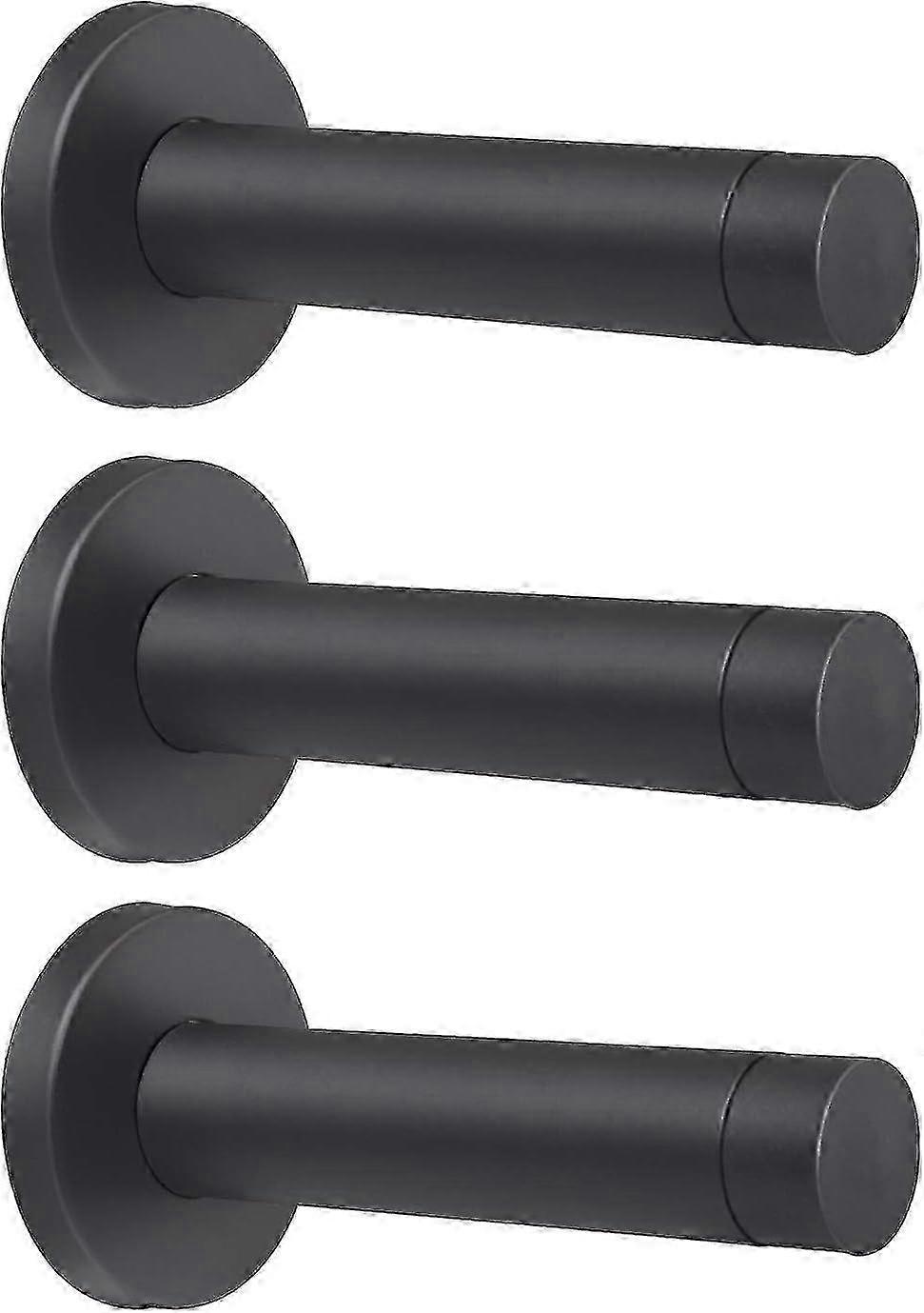 Conjunto de 3 batentes de porta de 3,5 polegadas com pontas de borracha e batente de aço inoxidável.