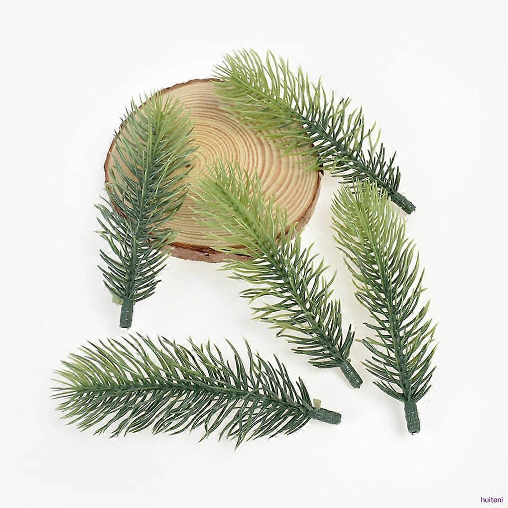 artificial pine branches decoration using 5 pine needles (artificial plastic)