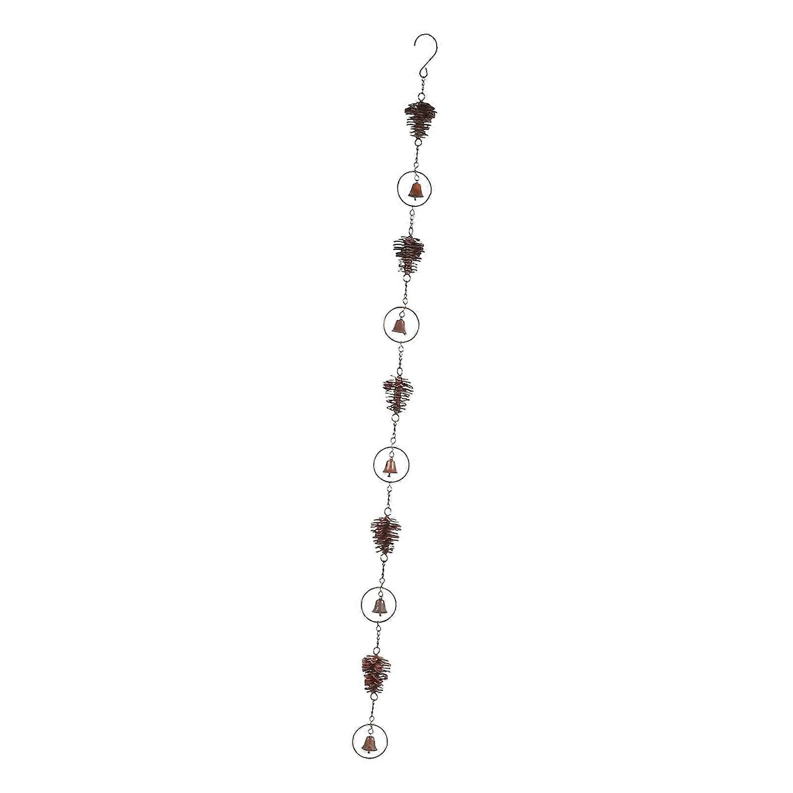 Pinecone Rain Chain Drain Gutter Chain for Eaves Drainage Outside Courtyard