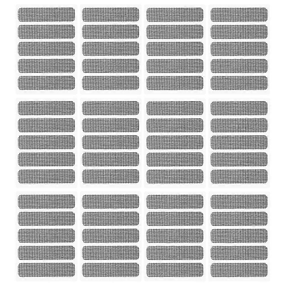 Window Screen Repair Kit with Screen Mend Patch for DIY 50 Sheets Black