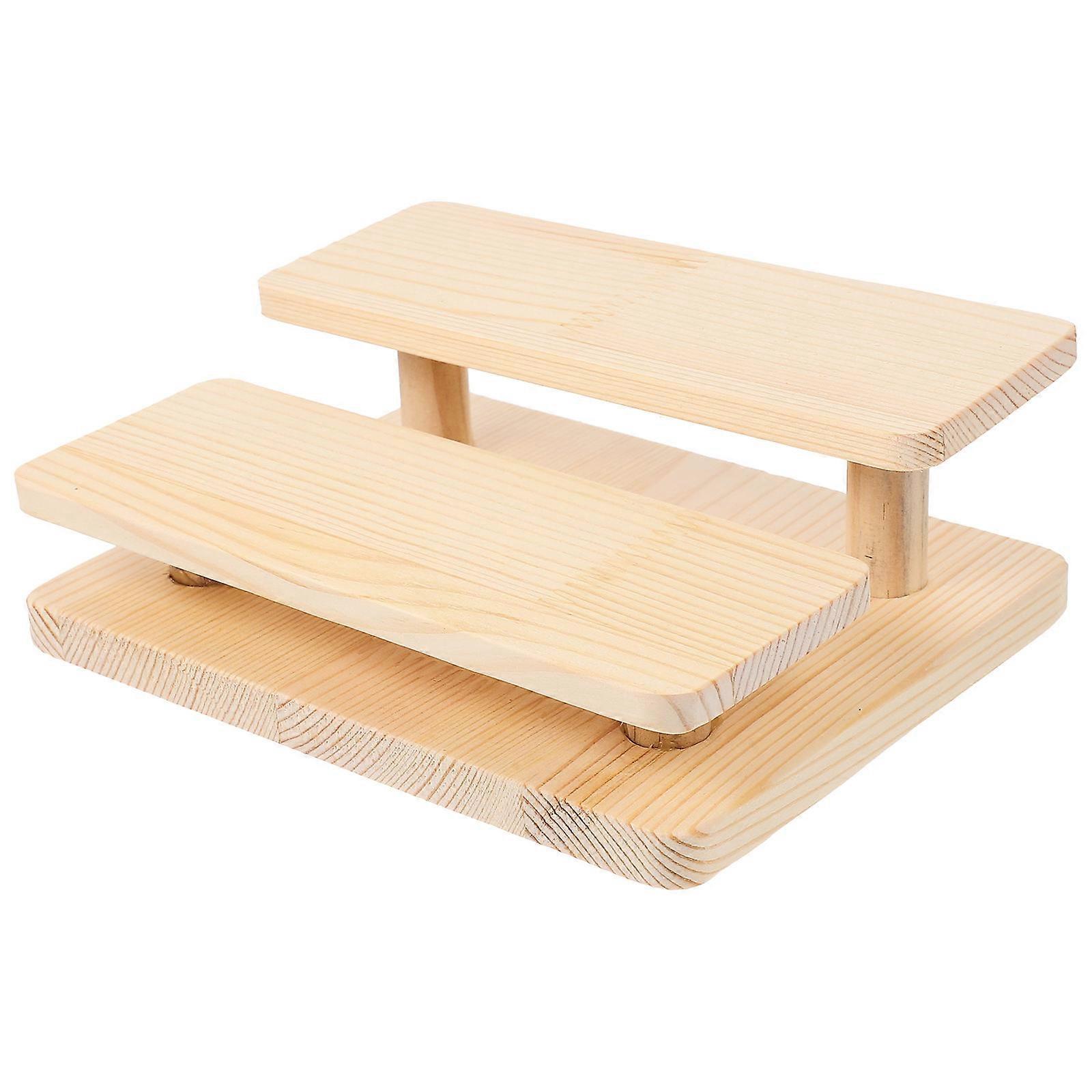 Wood Riser Display Stand for Model Collection Organizer 3Pcs Set