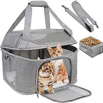 Mochila para cães, respirável, portátil e dobrável, ideal para transporte de animais de estimação, aprovada para viagens aéreas, para cães e gatos de pequeno porte.
