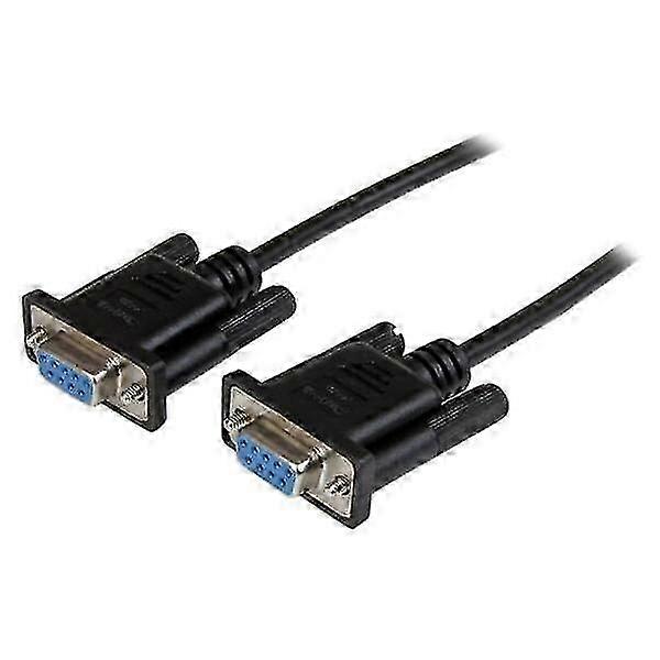 .com 2m Black DB9 RS232 Serial Null Modem Cable F/F SCNM9FF2MBK