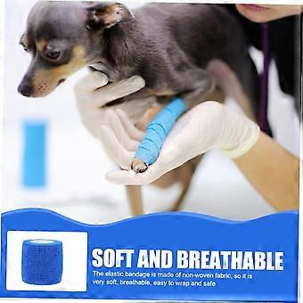 Pacote com 6 bandagens autoadesivas para dedos de animais de estimação, respiráveis, adequadas para cães, 5 cm