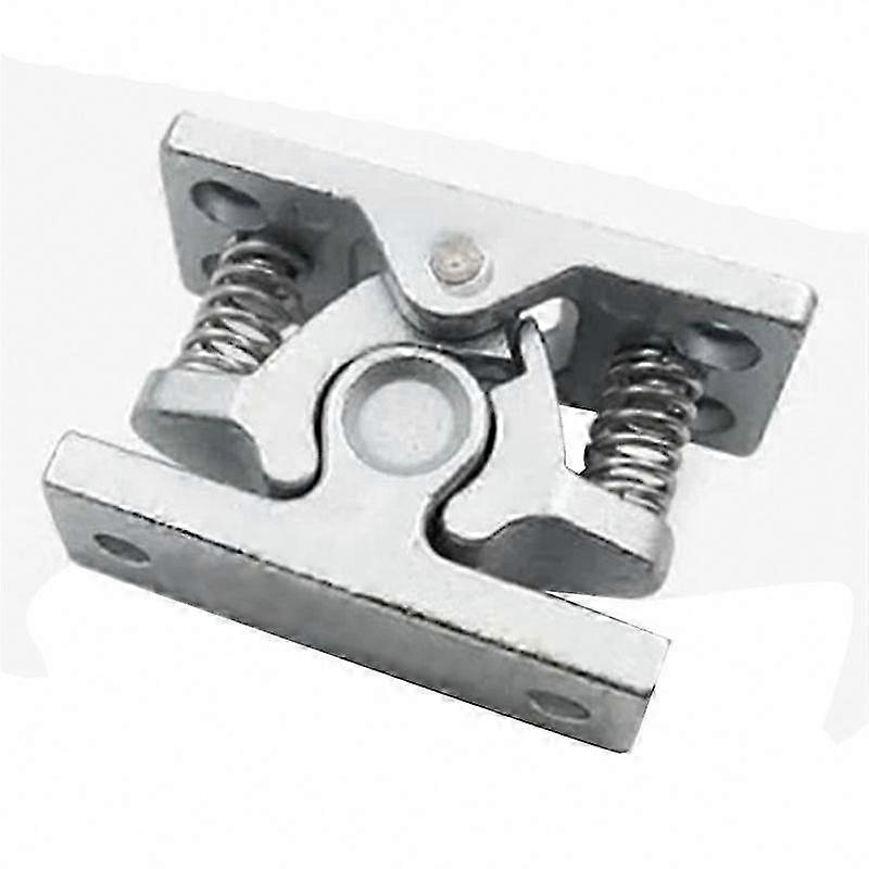 Spring-Loaded Door Lock with Double Roller Catch and Release Clamp