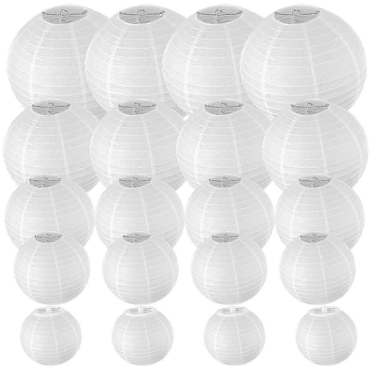 20 Pack Chinese Round White Paper Lantern,Paper Lanterns