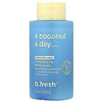 b.fresh, A Coconut A Day, fuktighetsgivende dusjsåpe, kokosnøtt kjølig, 473 ml, 3-pakning