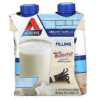 Atkins, eiwitrijke shake, romige vanille, 4 shakes, 325 ml per stuk, verpakking van 3 stuks