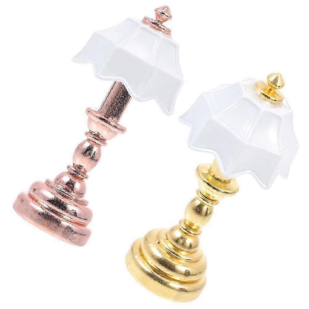 Miniature Dollhouse Lamp Model 2Pcs Set