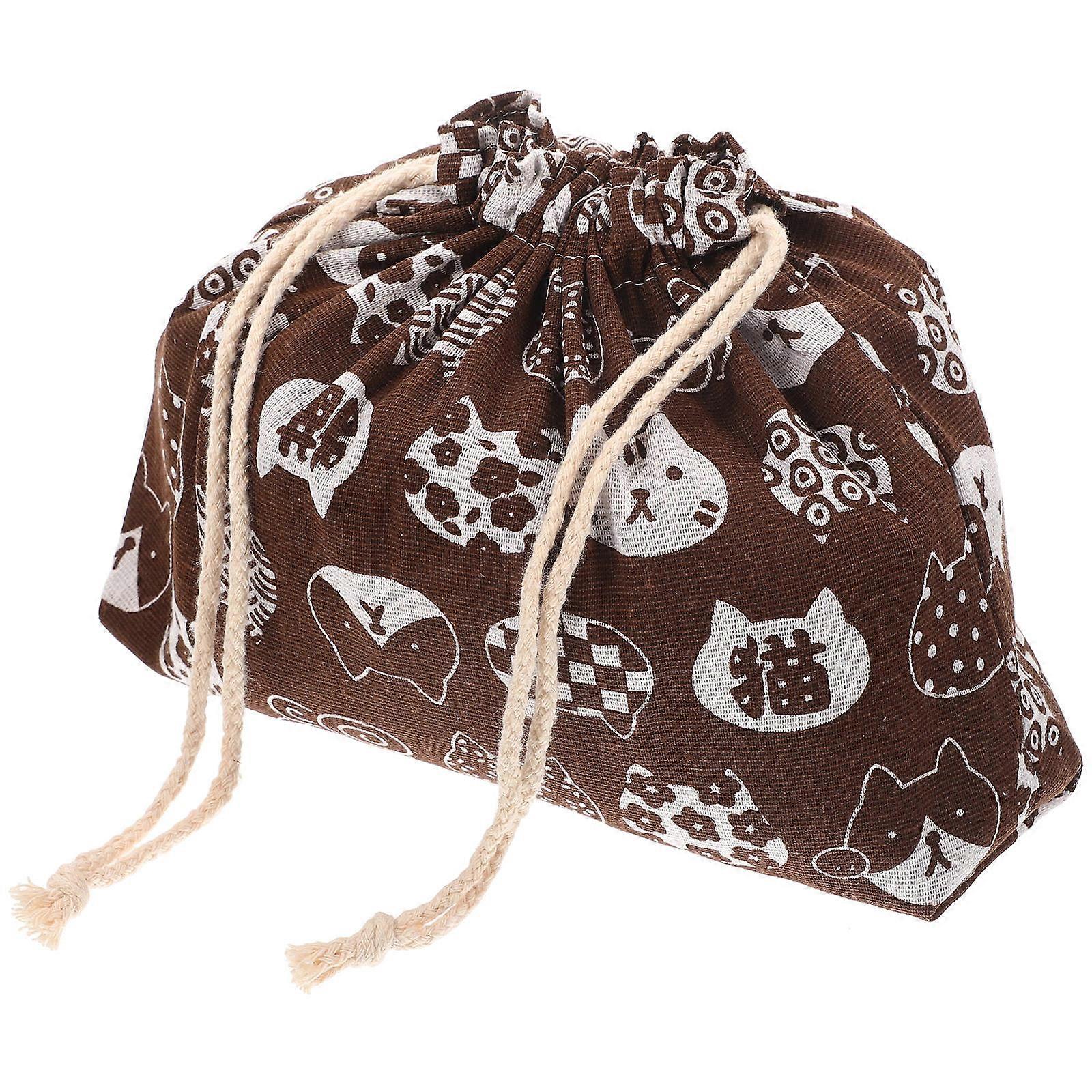 Drawstring Lunch Bag Portable with Drawstring Design for Storage