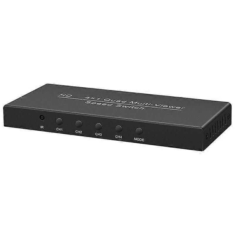 Compatible withHDMI 4*1 Quad Seamless Switch 1080P - Black Plastic Casing