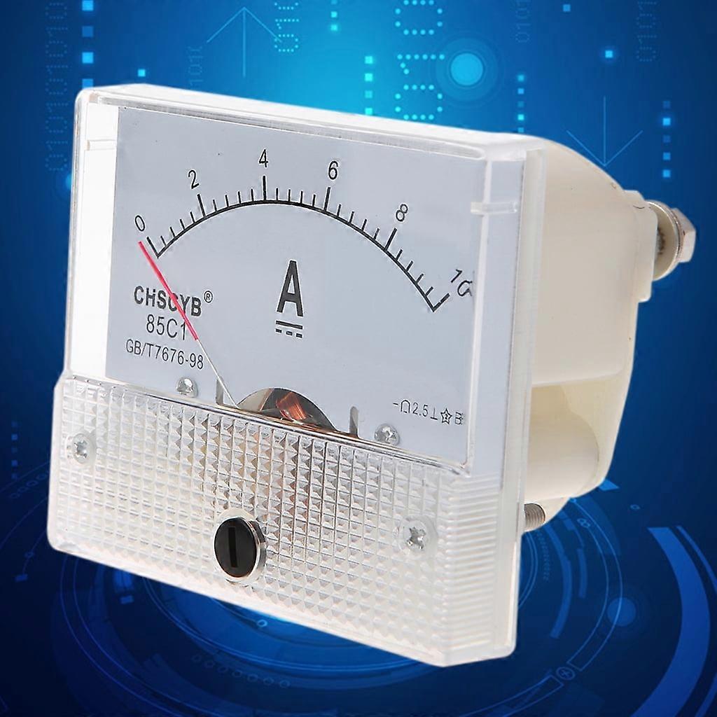 0-10A Analog DC Current Panel Meter Ampere Rectangular Measurement Detector