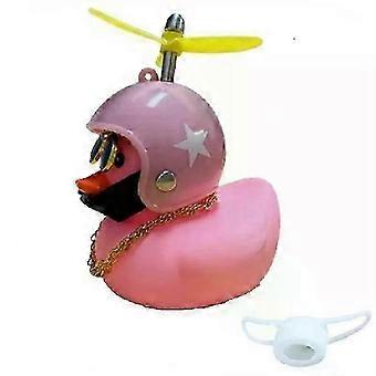 2026 ¡Genial! Lindo adorno de pato con casco, hélice, gafas de sol, collar de metal, material de goma y metal, para decoración de casco de coche, bicicleta o niños, 45 g