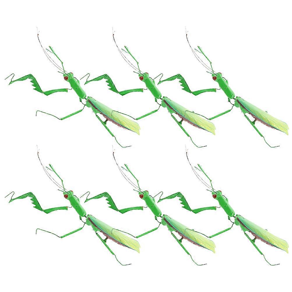 6pcs Mantis Insect Model Vivid Desktop Decoration Simulation Mantis Ornament