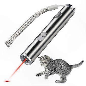 Wiederaufladbares Haustierspielzeug per USB: Laserpointer für Katzentraining mit LED-Taschenlampe