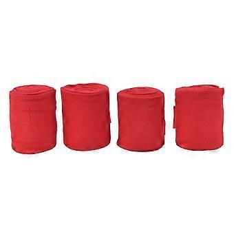 4Pcs Pferdebein Kette Selbstklebend Atmungsaktiv Verschleißfest Tierbein Bandage kompatibel Kühe Pferde Rot
