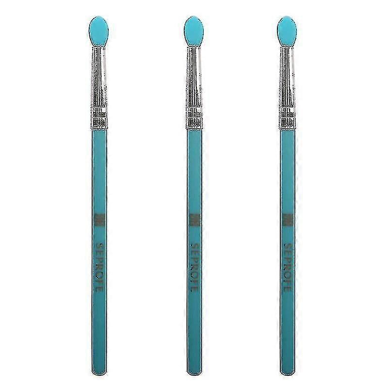 3 Pcs Makeup Brushes Set Soft Silicone Head Plastic Eye Shadow Lip Applicator-CE