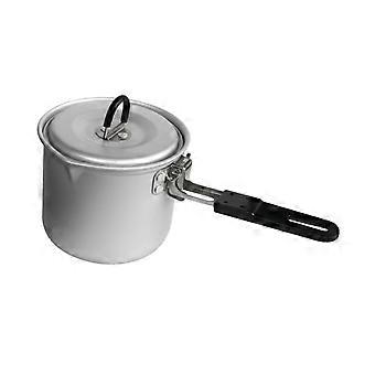 Camping Cookware Pot Lightweight Aluminum Alloy with Folding Handle for Backpacking and Campfire Use