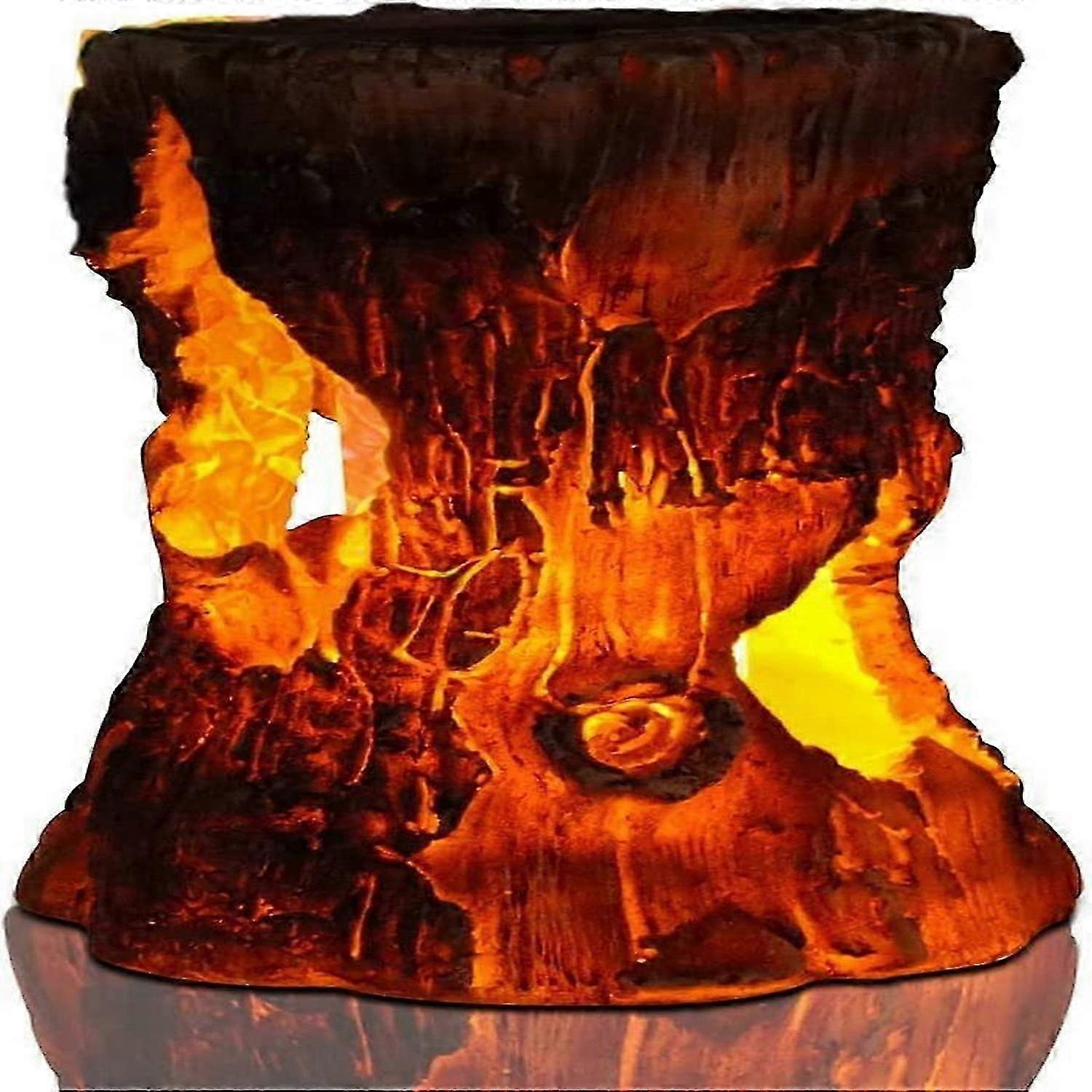 Solar Torch Light LED Simulation Flame Stump Light Waterproof Desktop Light 26-27