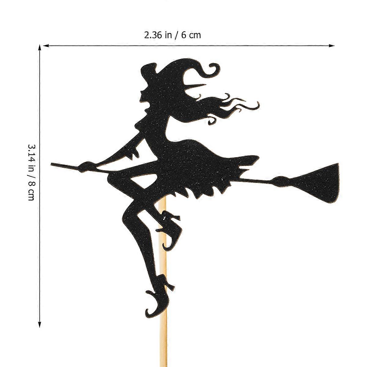 Egg Cake Insert Witch Pattern Decoration for 1Set Cake Toppers