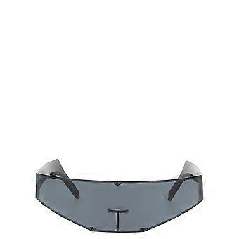 Rick Owens Black Stainless Steel Sunglasses