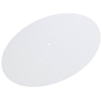 Turntable Platter Mat Pad Anti-static Record Players Mat Anti-vibration Wool Mat(White)