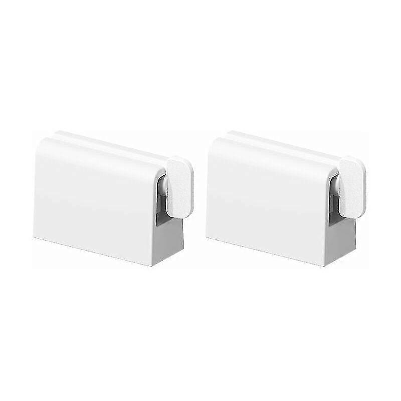 2 Pcs Rolling Tube Toothpaste Squeezer Bathroom Toothpaste Dispenser - White