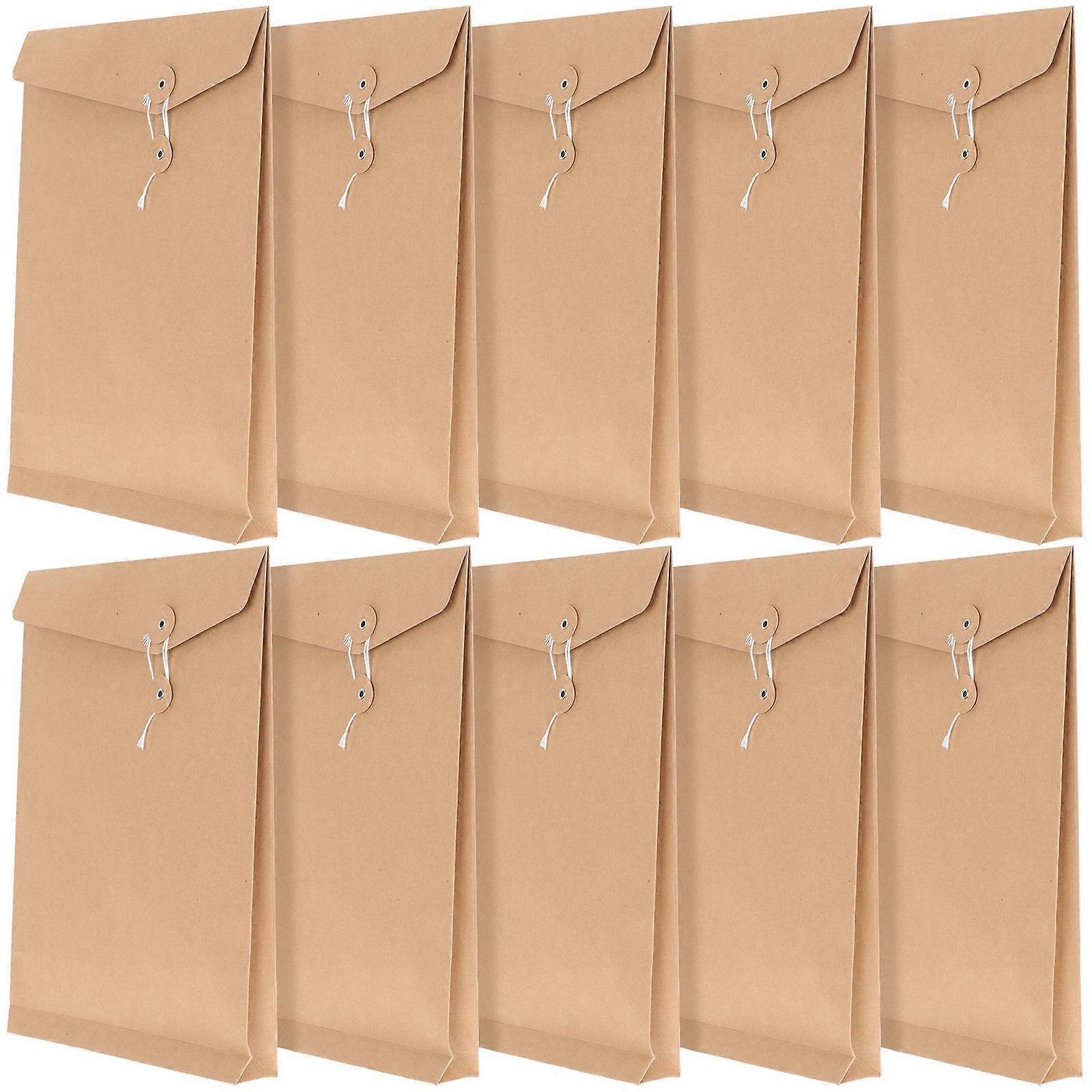 40 pcs  Kraft Paper Envelope String Tie Closure Envelope Document File Organizer