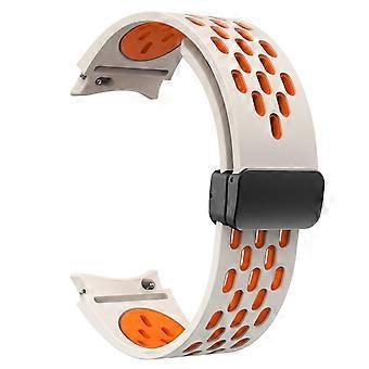Band for Galaxy Watch 7 6 5 4 Classic 20mm Magnetic Folding Buckle Breathable Silicone Sport Strap
