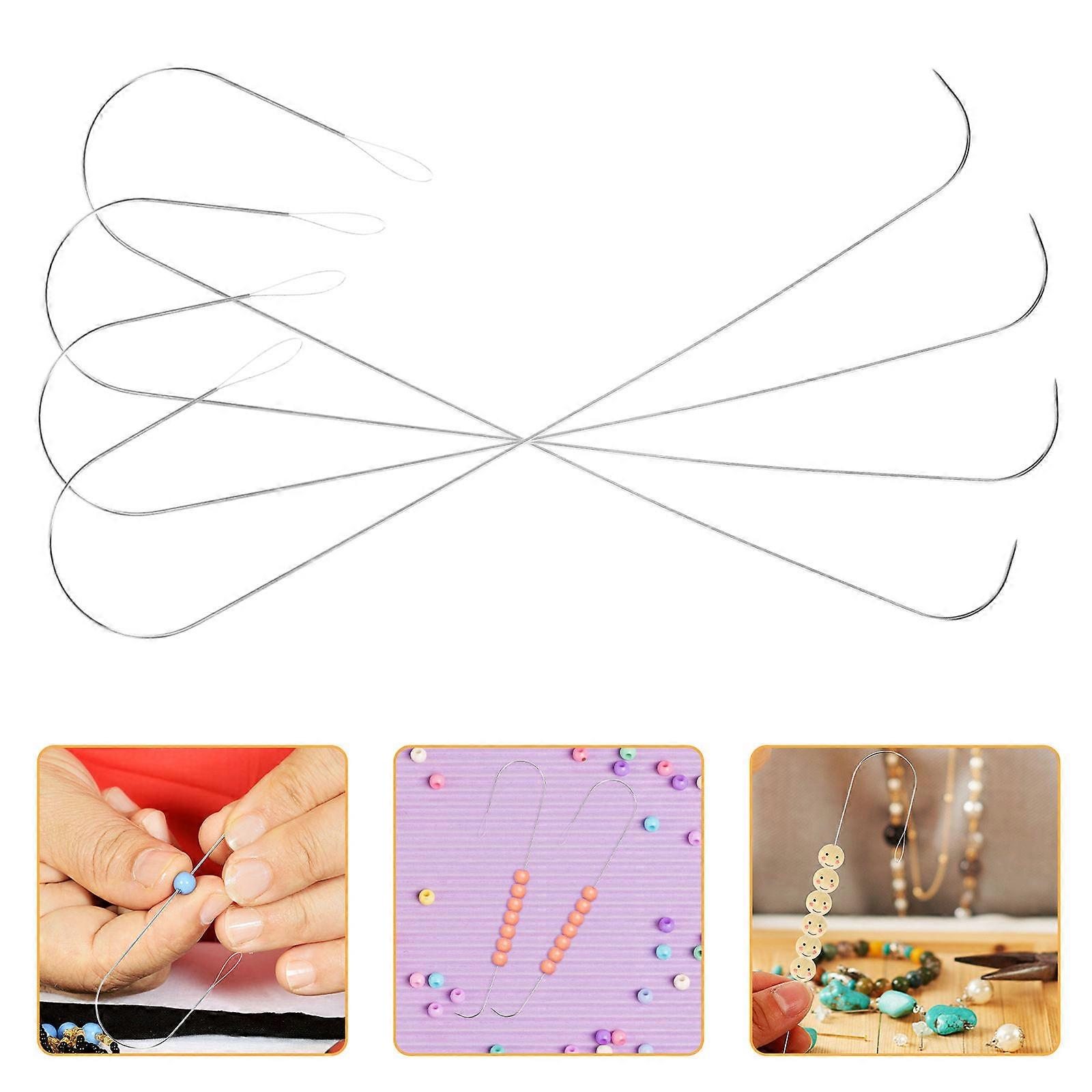 DIY Beading Needle Beading Curved Needle for Craft Projects 4Pcs